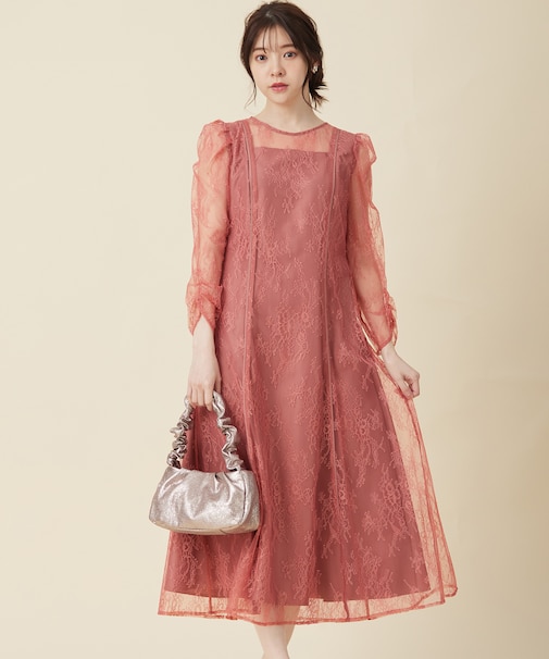 【Lily Calin】クラシックナローレース ドレス