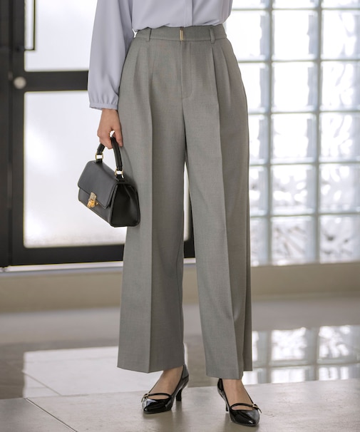 【洗える】褒めらレディ ワイドパンツ