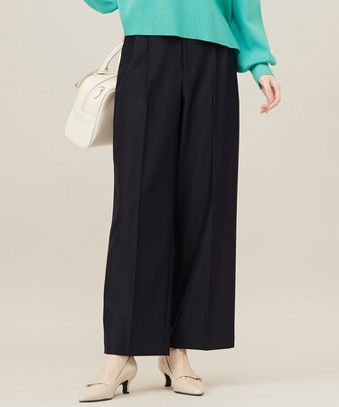 【洗える】褒めらレディ ワイドパンツ