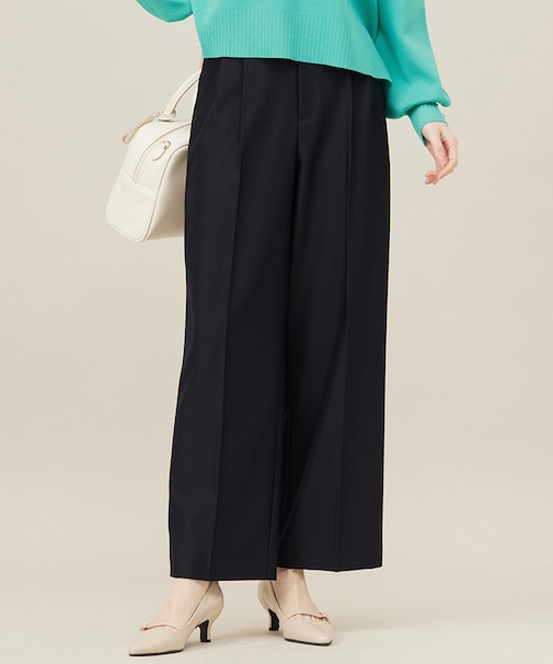 【洗える】褒めらレディ ワイドパンツ