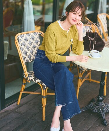 【美Denimシリーズ】セミカーブワイド デニム