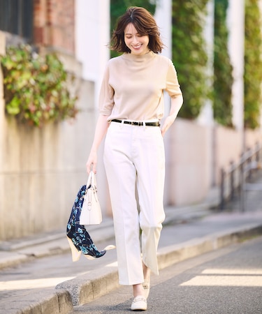 【美Denimシリーズ】センタープレスセミフレア デニム