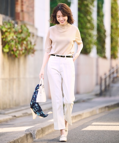 【美Denimシリーズ】センタープレスセミフレア デニム