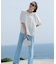 【美Denimシリーズ】センタープレスセミフレア デニム