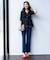 【美Denimシリーズ】センタープレスセミフレア デニム