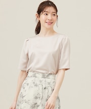 【洗える】サテン プルオーバー