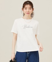 【洗える】ベーシックロゴ刺繍 Tシャツ