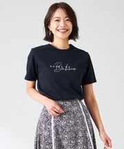 【洗える】ベーシックロゴ刺繍 Tシャツ