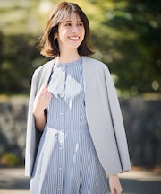 【UVカット・接触冷感・吸水速乾】スマートビューティストレッチ ノーカラージャケット