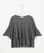 【洗える】フリルシアー ニット