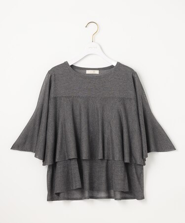 【洗える】フリルシアー ニット