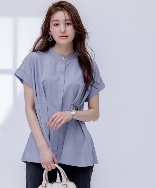 【洗える】カナパジャージー ブラウス