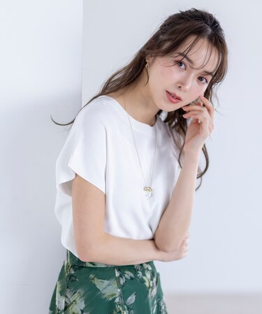 【接触冷感・UVカット・洗える】ビューティクール フレンチ ニットＴ