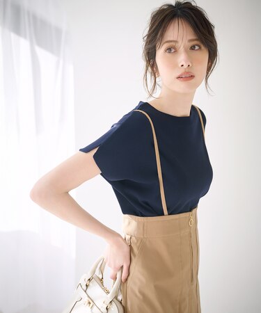 【接触冷感・UVカット・洗える】ビューティクール フレンチ ニットＴ