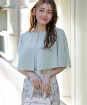 【洗える】ケープフレアスリーブ ブラウス