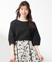 【撥水・汗ジミ防止・UVケア・洗える】スーピマスムース クロップド Tシャツ