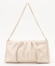 【2WAY】ギャザーチェーンクラッチショルダー バッグ