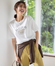 【洗える】ロゴ刺繍 Tシャツ