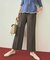 【UVカット・アンチピリング・洗える】ウーステッドエステル ワイドパンツ