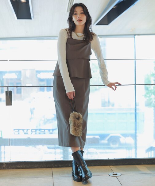 ビスチェワンピース × カットソー セット