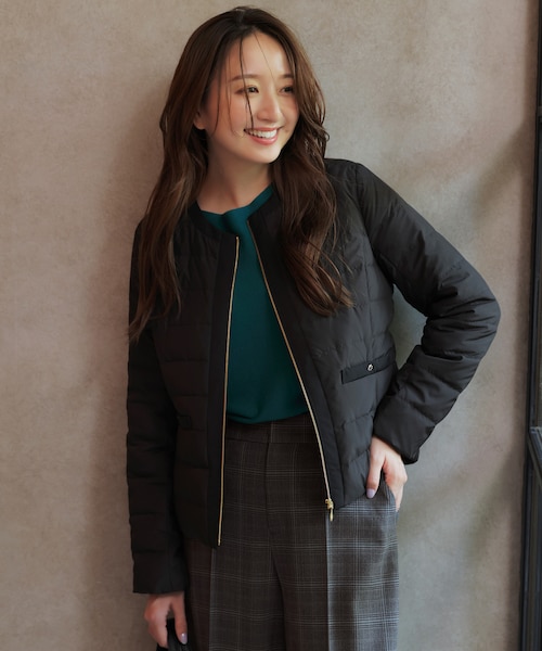 新品ANYSIS 2WAYノーカラーダウンジャケット 撥水・洗える】2WAYノーカラーダウン ジャケット｜エニィスィス