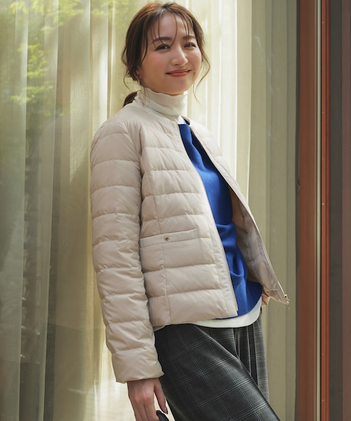 新品ANYSIS 2WAYノーカラーダウンジャケット 撥水・洗える】2WAYノーカラーダウン ジャケット｜エニィスィス