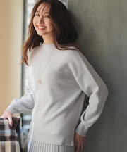 【CICA加工】 ビューティ畔ボトルネック ニット