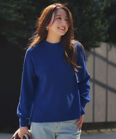 【CICA加工】 ビューティ畔ボトルネック ニット