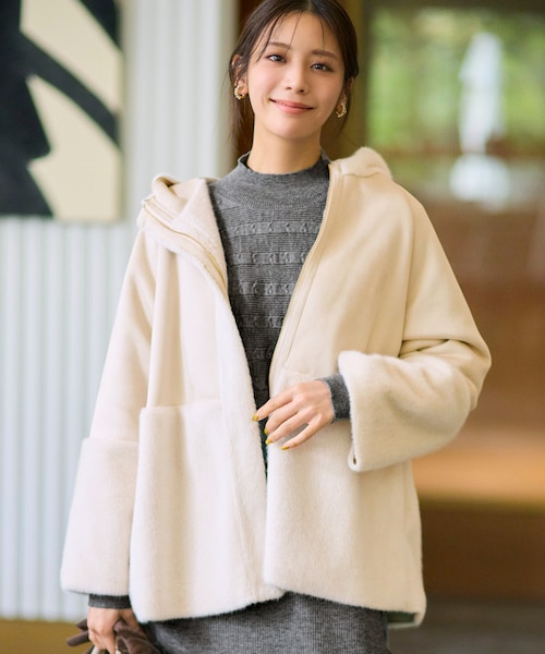 Luxuryフェイクムートン コート｜エニィスィスの通販｜&mall（アンド