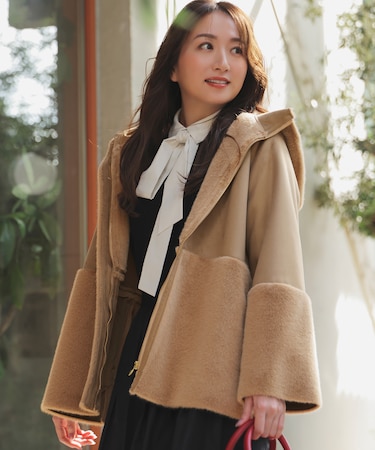 Luxuryフェイクムートン コート