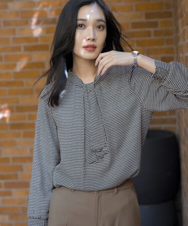 【4WAY・裏起毛】エニポカ ボウタイ ブラウス