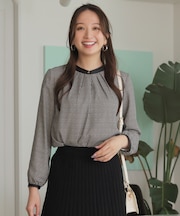 【洗える・裏起毛】エニポカ バンドカラー ブラウス