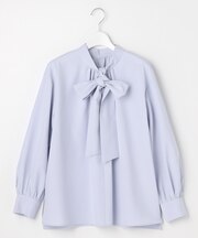 【洗える】2WAYリボンギャザー ブラウス