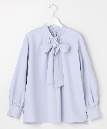 【洗える】2WAYリボンギャザー ブラウス