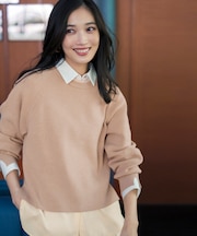 ニットレイヤード シャツ ツインセット