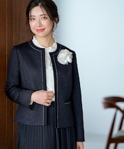 リップルボーダーストレッチ ジャケット