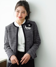 リップルボーダーストレッチ ジャケット