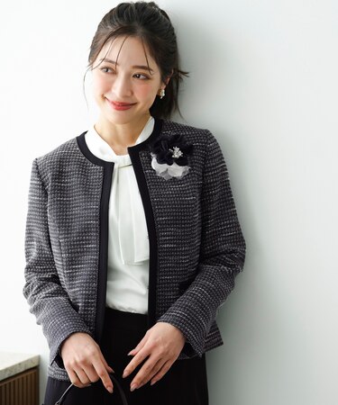 リップルボーダーストレッチ ジャケット