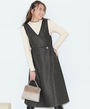 【2SET】ジャンパースカート × ニット セット