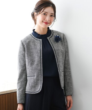 ライトストレッチ ツイード ジャケット