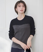 ビスチェ風 長袖 ニット