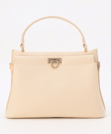 【2WAY】スクエアミディトート バッグ