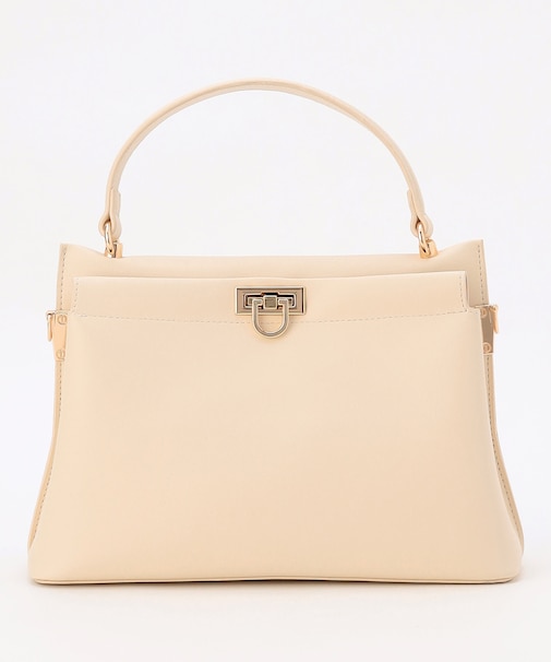 【2WAY】スクエアミディトート バッグ