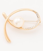 ジュエルラインパール調 ブローチ