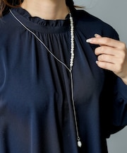 パール調ラリエット ネックレス