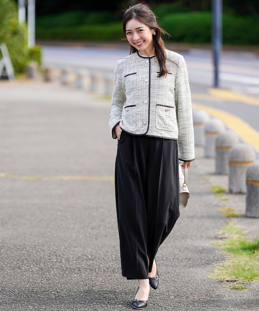 【セットアップ対応】セレモニーダブルクロス ワイドパンツ