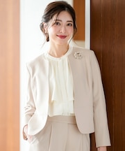 セレモニーダブルクロス クルーカラー ジャケット