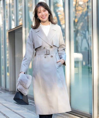 エレガントロング トレンチ コート