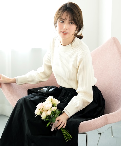 【WEB・一部店舗限定】ダブルカラー ニット