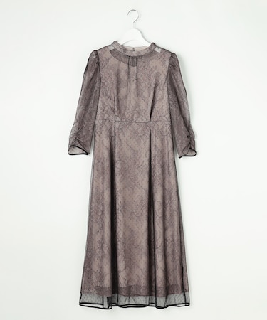 【Lily Calin】バイカラードットチュール ドレス